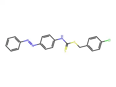 (4-chlorophenyl)methyl N-(4-phenyldiazenylphenyl)carbamodithioate structure