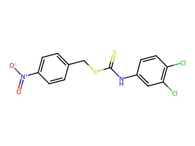 (4-Nitrophenyl)methyl (3,4-dichlorophenyl)carbamodithioate structure