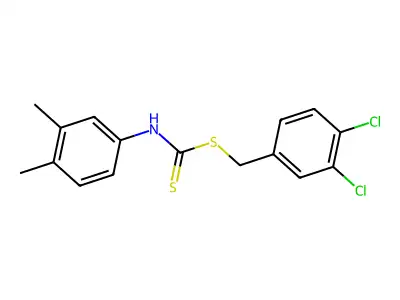 (3,4-Dichlorophenyl)methyl (3,4-dimethylphenyl)carbamodithioate structure