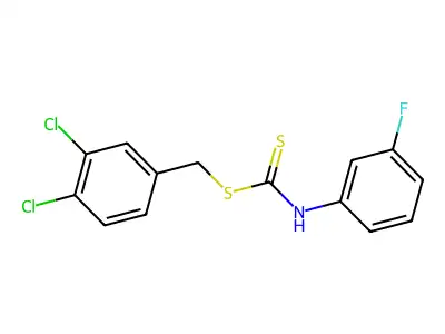 (3,4-dichlorophenyl)methyl N-(3-fluorophenyl)carbamodithioate structure