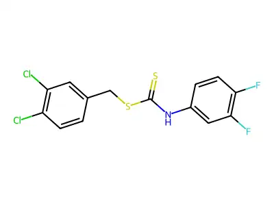 (3,4-dichlorophenyl)methyl N-(3,4-difluorophenyl)carbamodithioate structure