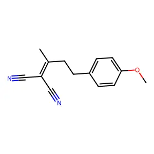 Propanedinitrile, [3-(4-methoxyphenyl)-1-methylpropylidene]- structure