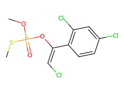 2,4-Dichloro-1-[2-chloro-1-[methoxy(methylsulfanyl)phosphoryl]oxyethenyl]benzene structure