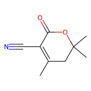 4,6,6-Trimethyl-2-oxo-5,6-dihydro-2H-pyran-3-carbonitrile structure
