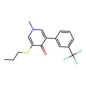4(1H)-Pyridinone, 1-methyl-3-(propylthio)-5-(3-(trifluoromethyl)phenyl)- structure