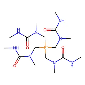Tetrakis[(methyl-(methylcarbamoyl)amino)methyl]phosphanium structure