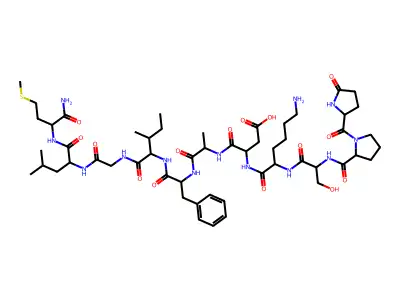C54H85N13O15S structure