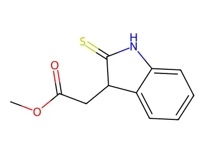 1H-Indole-3-acetic acid, 2,3-dihydro-2-thioxo-, methyl ester structure