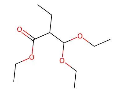 Ethyl 2-(diethoxymethyl)butanoate structure
