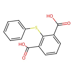 2-Phenylsulfanylbenzene-1,3-dicarboxylic acid structure