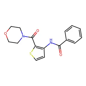 N-[2-(morpholinocarbonyl)-3-thienyl]benzenecarboxamide structure