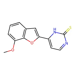 4-(7-Methoxy-1-benzofuran-2-yl)-2-pyrimidinethiol structure