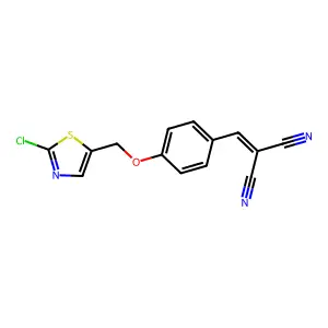 2-({4-[(2-Chloro-1,3-thiazol-5-yl)methoxy]phenyl}methylene)malononitrile structure