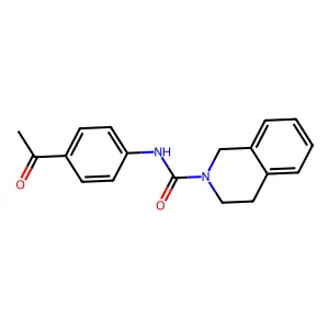 N-(4-Acetylphenyl)-3,4-dihydro-2(1H)-isoquinolinecarboxamide structure