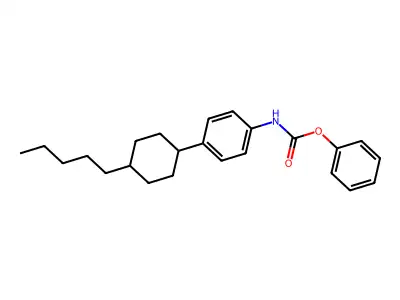 phenyl N-[4-(4-pentylcyclohexyl)phenyl]carbamate structure
