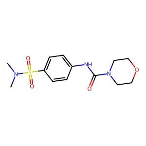 N-[4-(dimethylsulfamoyl)phenyl]morpholine-4-carboxamide structure