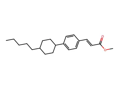 Methyl 3-[4-(4-pentylcyclohexyl)phenyl]prop-2-enoate structure