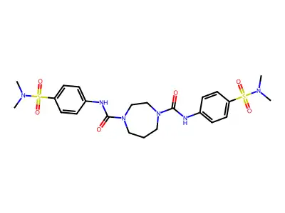 N~1~,N~4~-bis{4-[(dimethylamino)sulfonyl]phenyl}-1,4-diazepane-1,4-dicarboxamide structure