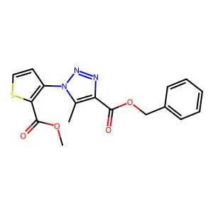 benzyl 1-[2-(methoxycarbonyl)-3-thienyl]-5-methyl-1H-1,2,3-triazole-4-carboxylate structure