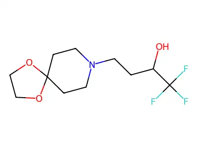 4-(1,4-Dioxa-8-azaspiro[4.5]dec-8-yl)-1,1,1-trifluoro-2-butanol structure