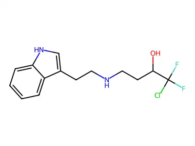1-chloro-1,1-difluoro-4-{[2-(1H-indol-3-yl)ethyl]amino}-2-butanol structure