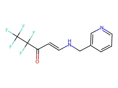 4,4,5,5,5-Pentafluoro-1-(pyridin-3-ylmethylamino)pent-1-en-3-one structure