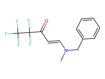 1-[Benzyl(methyl)amino]-4,4,5,5,5-pentafluoropent-1-en-3-one structure