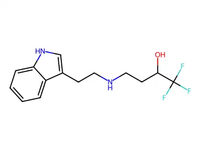 1,1,1-trifluoro-4-{[2-(1H-indol-3-yl)ethyl]amino}-2-butanol structure