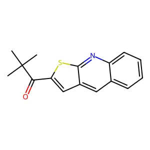 2,2-Dimethyl-1-thieno[2,3-b]quinolin-2-yl-1-propanone structure