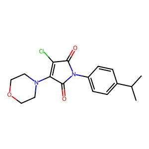 3-Chloro-4-morpholin-4-yl-1-(4-propan-2-ylphenyl)pyrrole-2,5-dione structure