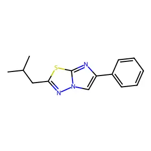 2-Isobutyl-6-phenylimidazo[2,1-b][1,3,4]thiadiazole structure