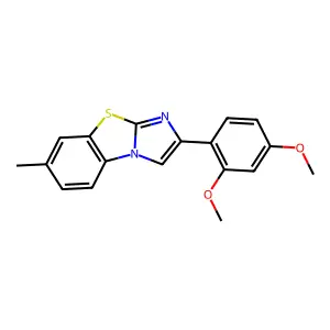 2-(2,4-dimethoxyphenyl)-6-methylimidazo[2,1-b][1,3]benzothiazole structure