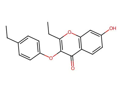 2-Ethyl-3-(4-ethylphenoxy)-7-hydroxychromen-4-one structure