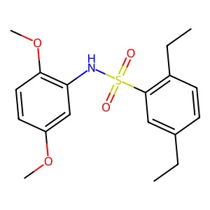 N-(2,5-dimethoxyphenyl)-2,5-diethylbenzenesulfonamide structure