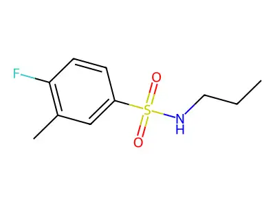 4-fluoro-3-methyl-N-propylbenzenesulfonamide structure