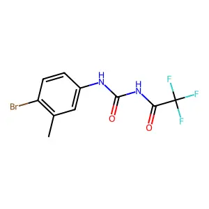 N-[(4-bromo-3-methylphenyl)carbamoyl]-2,2,2-trifluoroacetamide structure