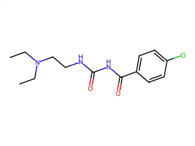 N-(4-chlorobenzoyl)-N'-[2-(diethylamino)ethyl]urea structure