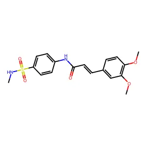 (E)-3-(3,4-dimethoxyphenyl)-N-(4-(N-methylsulfamoyl)phenyl)acrylamide structure