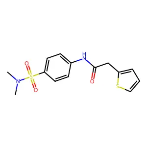 N-[4-(dimethylsulfamoyl)phenyl]-2-thiophen-2-ylacetamide structure