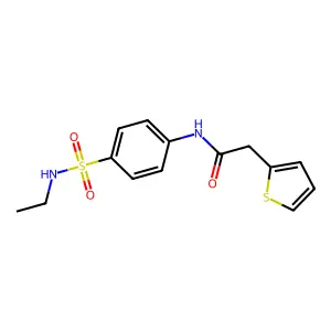 N-{4-[(ethylamino)sulfonyl]phenyl}-2-(2-thienyl)acetamide structure