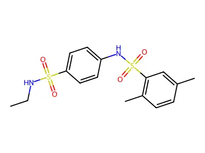 N-{4-[(ethylamino)sulfonyl]phenyl}-2,5-dimethylbenzenesulfonamide structure