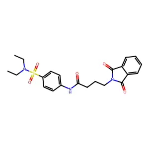 N-[4-(diethylsulfamoyl)phenyl]-4-(1,3-dioxoisoindol-2-yl)butanamide structure