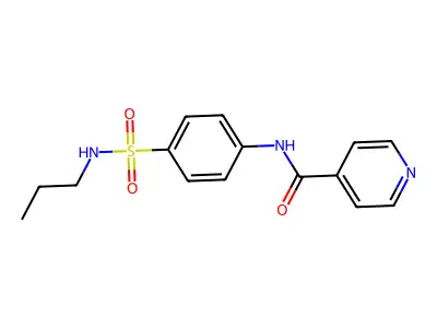 N-[4-(propylsulfamoyl)phenyl]pyridine-4-carboxamide structure