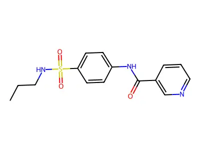 N-{4-[(propylamino)sulfonyl]phenyl}nicotinamide structure