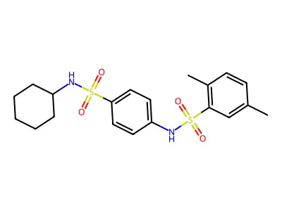 N-[4-(cyclohexylsulfamoyl)phenyl]-2,5-dimethylbenzenesulfonamide structure