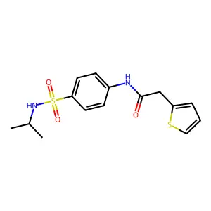 N-{4-[(isopropylamino)sulfonyl]phenyl}-2-(2-thienyl)acetamide structure