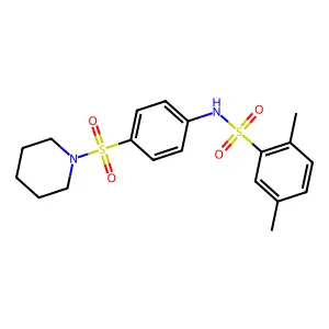 [(2,5-Dimethylphenyl)sulfonyl][4-(piperidylsulfonyl)phenyl]amine structure