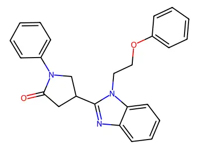 4-[1-(2-Phenoxyethyl)benzimidazol-2-yl]-1-phenylpyrrolidin-2-one structure