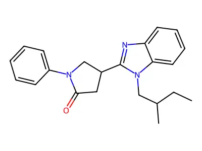 4-[1-(2-Methylbutyl)benzimidazol-2-yl]-1-phenylpyrrolidin-2-one structure