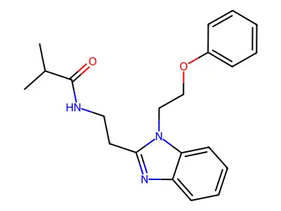 2-methyl-N-[2-[1-(2-phenoxyethyl)benzimidazol-2-yl]ethyl]propanamide structure